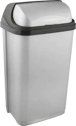 Coș de gunoi glisant 50 l, dreptunghiular, din plastic, mix de culori