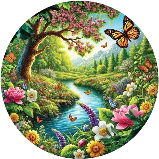 Puzzle rotund Grădina Monarhului 570 piese