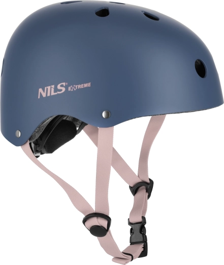 Cască NILS Extreme pentru patinaj și ciclism – albastră – XS (48-52 cm)