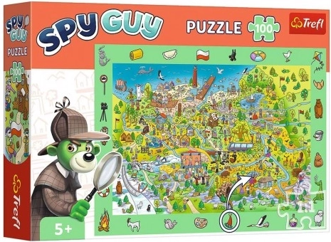 Puzzle de observație Spy Guy – Polonia, 100 piese