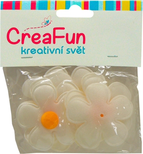 Flori textile pentru creații, 10 buc, diametru 4,5 cm