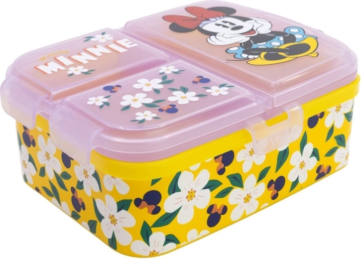 Cutie pentru gustare Stor Minnie XL cu mai multe compartimente galbenă - 1 bucată