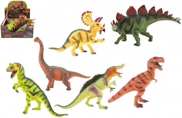 Set de dinozauri din plastic 25–32 cm, 6 figurine în cutie