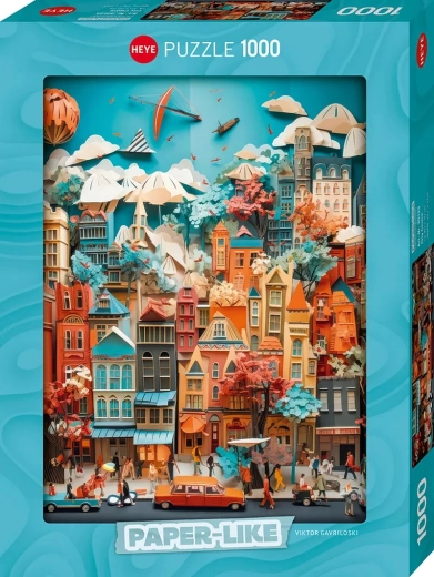 Puzzle Heye Paper-Like Centrul orașului, 1000 de piese