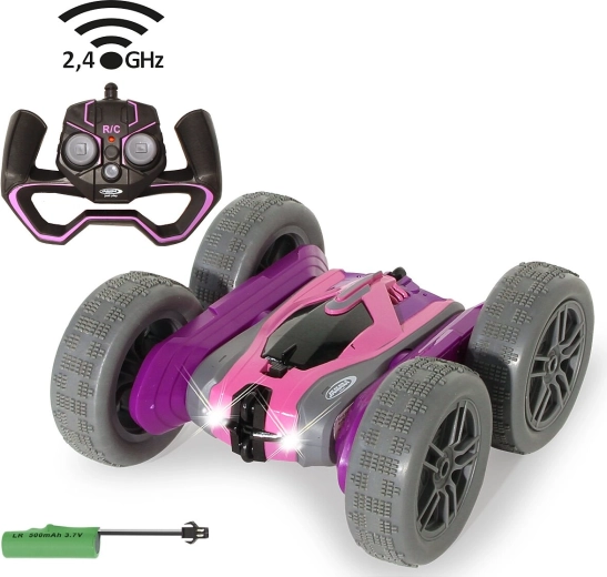 Mașină RC de cascadorii JAMARA SpinX, mov-roz, 2,4 GHz