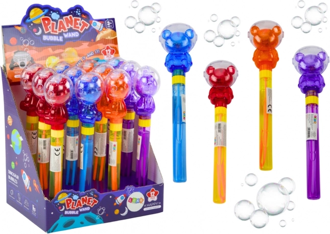 Baloane de săpun baghetă magică astronaut cu lumină colorată