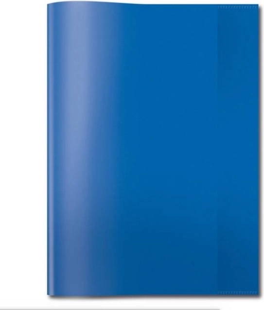 Husă albastră transparentă pentru caiet A5