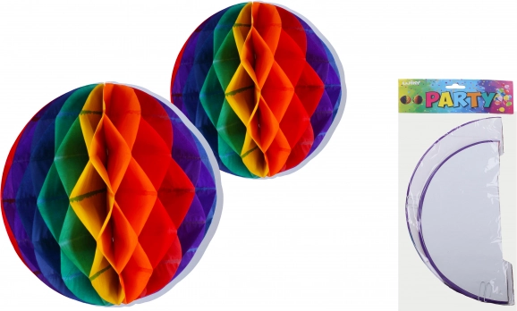 Sfere de hârtie colorate pentru suspendare de 30 și 25 cm