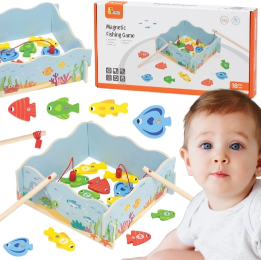Joc magnetic de pescuit din lemn VIGA