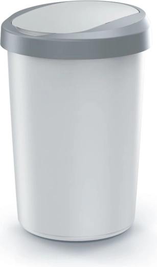 Coș de gunoi cu capac Compacta R Flap 40 l, cenușiu/deschis gri