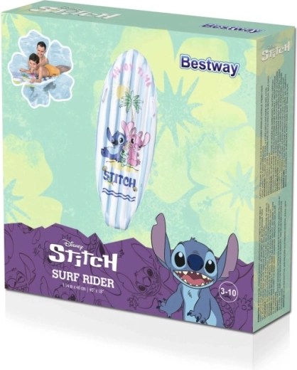 Plută de surf gonflabilă DISNEY Stitch 114 × 46 cm cu mânere