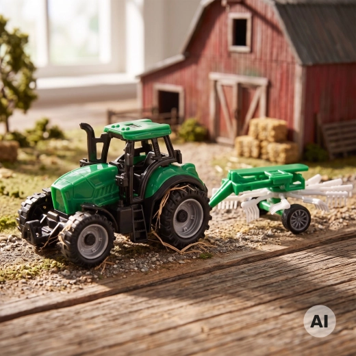 Tractor agricol Woopie cu greblă