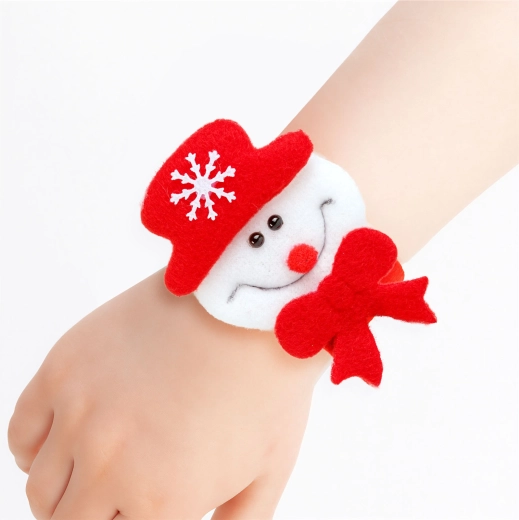 Bentiță de Crăciun și accesoriu pentru coc cu om de zăpadă 21 × 8 cm