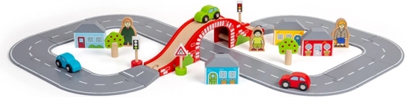 Drum din lemn în formă de opt de la Bigjigs