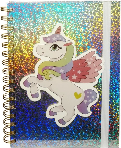 Jurnal holografic cu unicorn cu elastic