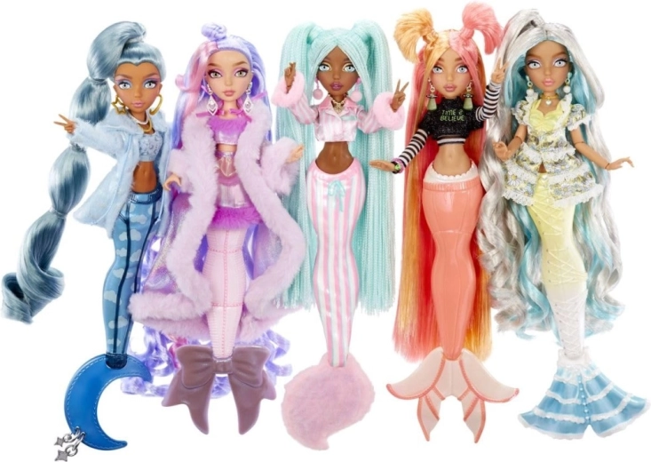 Păpușă MERMAZE Mermaidz sirenă – petrecere în pijamale