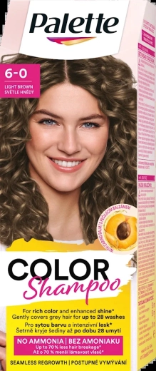 Palette Color Shampoo castaniu deschis 6-0 50 ml