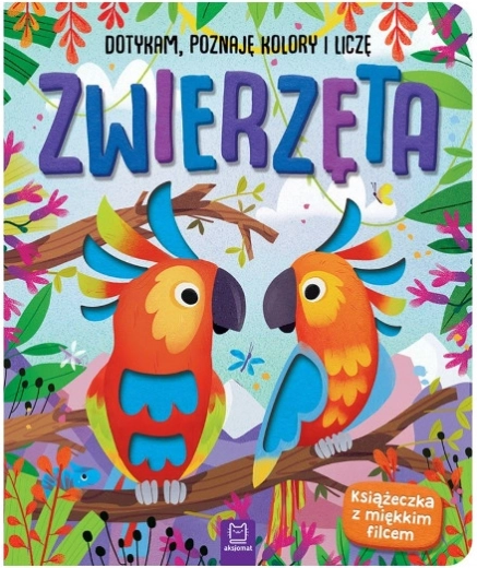 Cărticică din fetru: Ating, învăț culorile și număr – Animale