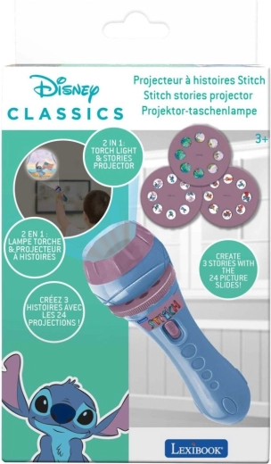 Proiector de povești și lanternă LED Lexibook Disney Stitch