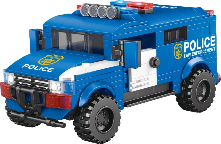 Set de construcție mașină de poliție 17 cm