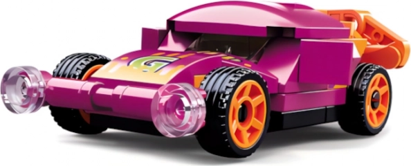 Sluban Power Bricks mașină pull-back mov