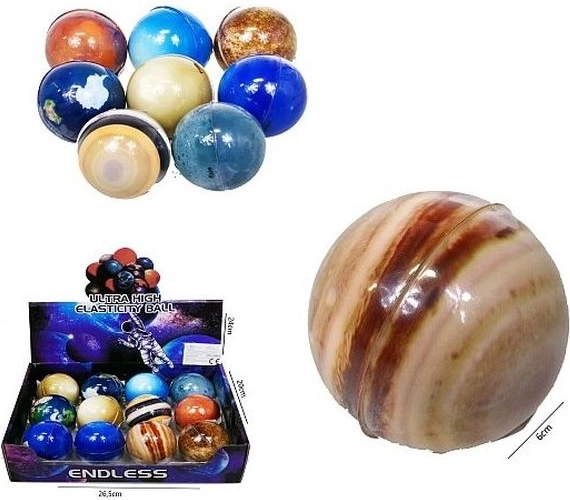 Minge super săritoare Planete 6 cm