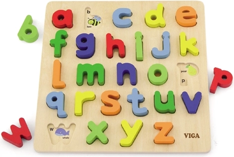 Sorter din lemn cu literele alfabetului Viga