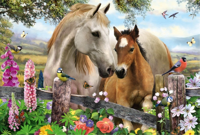 Puzzle Iapă și mânz 150 piese