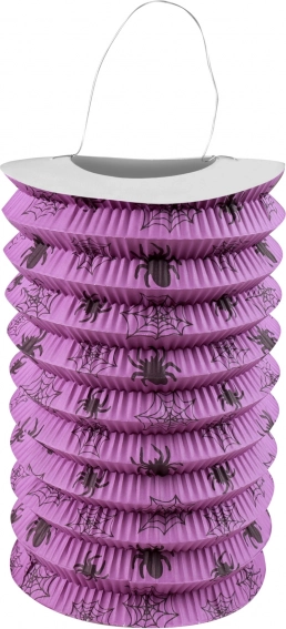 Lampion de hârtie pentru Halloween cu păianjeni 15 cm