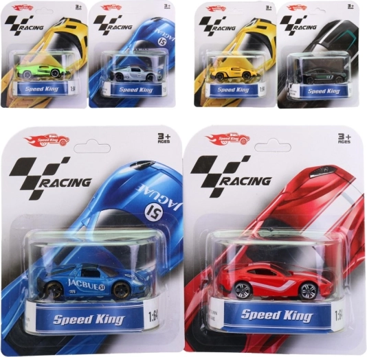 Mașinuță metalică 8 cm pe card