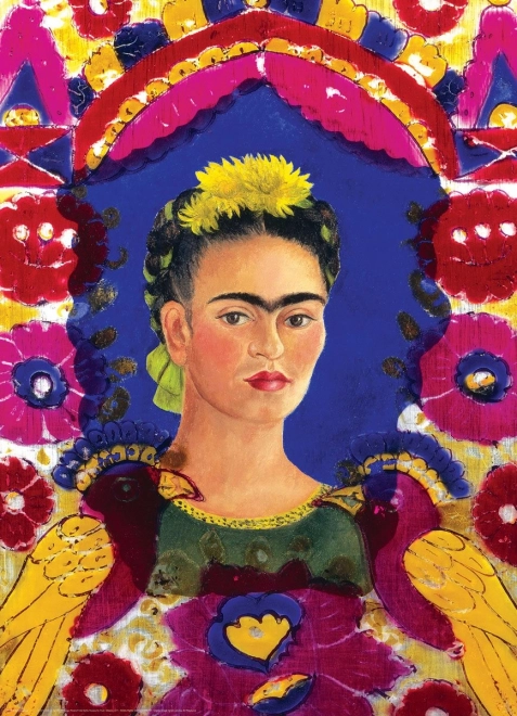 Puzzle Portret Frida Kahlo în ramă 1000 piese EUROGRAPHICS