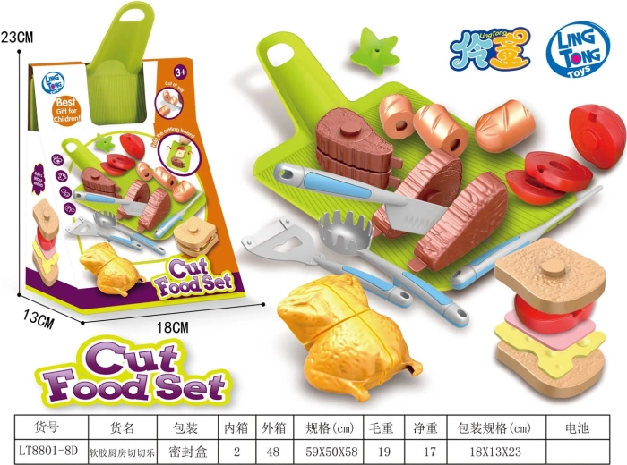 Set de alimente de tăiat pentru copii, cu accesorii de bucătărie
