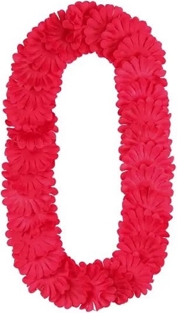 Colier hawaian din flori, roz închis, 1,2 m