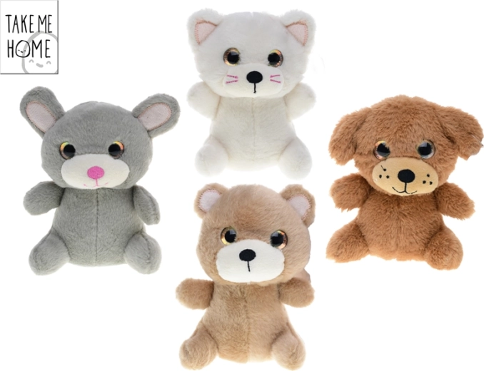 Animăluț de pluș Take Me Home 15 cm – câine, pisică, urs sau iepure