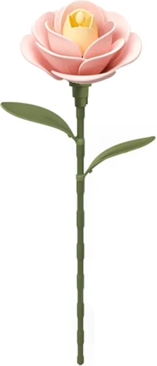 ROBOTIME ROKR Floral Art puzzle 3D – camelie roz deschis, 37 piese