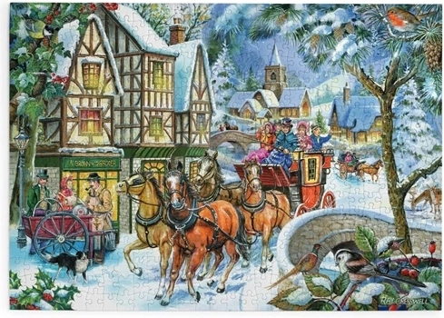 House of Puzzles Puzzle Caleașca de iarnă cu 500 de piese mari