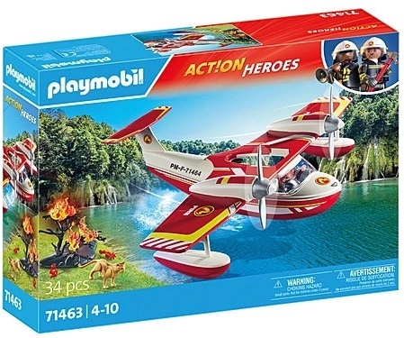 Playmobil Action Heroes hidroavion de stingere cu funcție de stingere, 34 piese