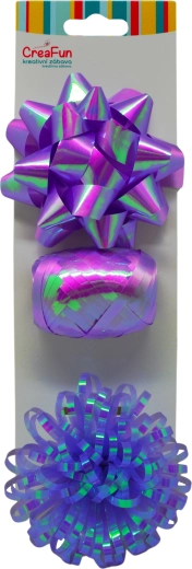 Set cadou cu efect irizat – panglică 10 m + 2 fundițe, 3 buc.