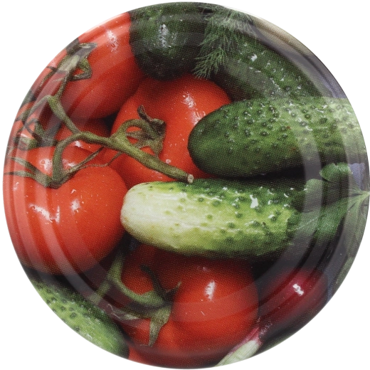 Set de capace 82 mm cu motiv de castravete – 10 buc