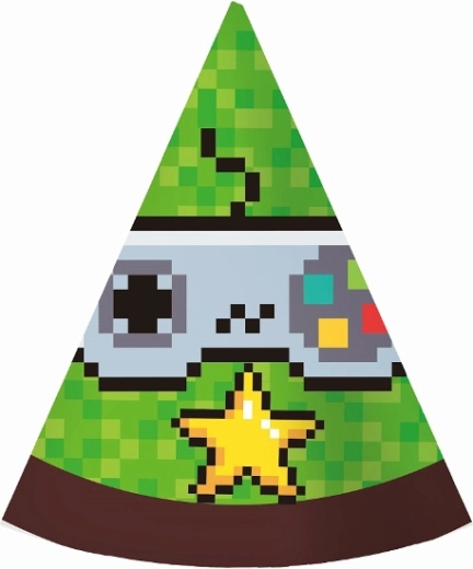 Căciulițe de hârtie Game On – 6 buc