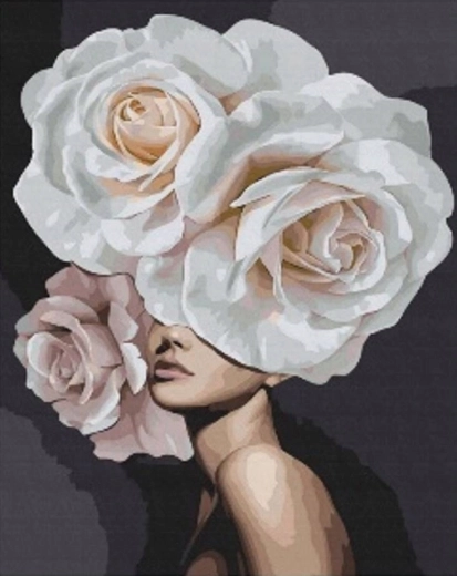 Pictură cu diamante Învelită în trandafiri 30 × 40 cm