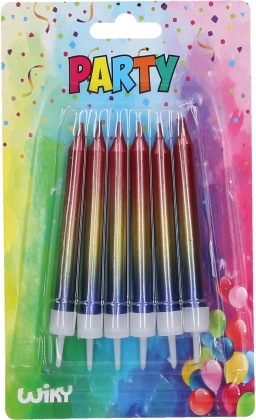 Lumânări metalice cu suporturi - 6 bucăți