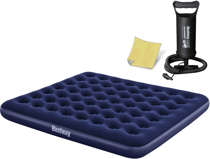 Saltea gonflabilă 203 × 183 × 22 cm cu pompă cu piston BESTWAY