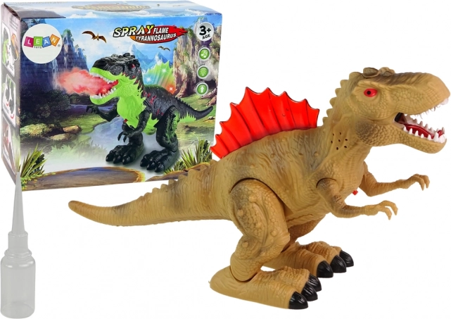 Dinozaur interactiv cu aburi și efecte de lumină