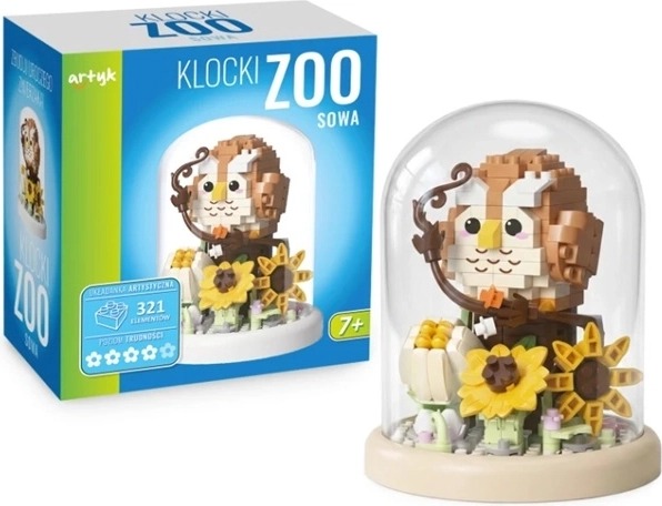 Set de construcție Klocki ZOO – bufniță în cupolă