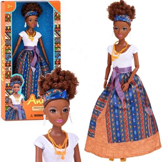 Păpușă Anlily într-un stil colorat inspirat de sărbătoarea Kwanzaa