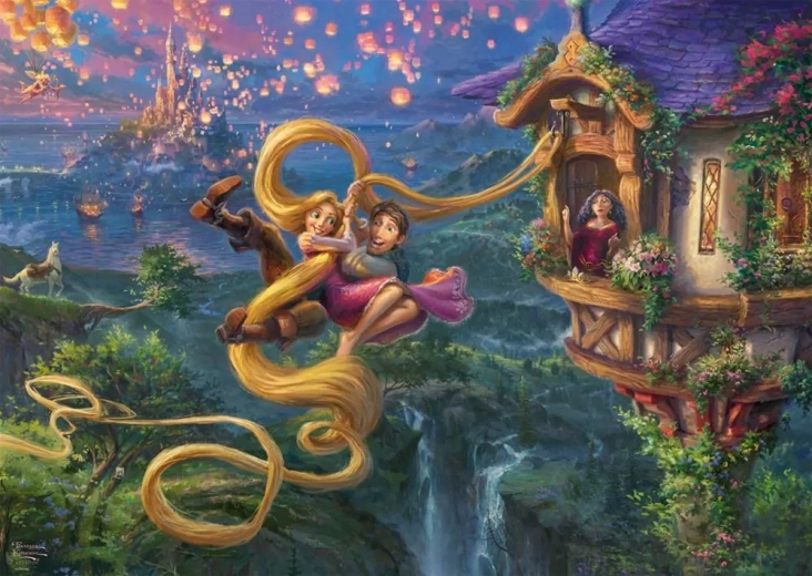 puzzle Disney Rapunzel și Flynn 1000 piese