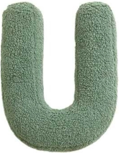 Mealini literă de pluș U verde - 1 bucată
