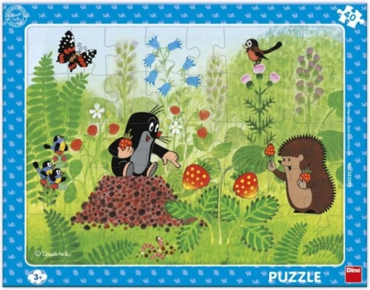 Puzzle Krtek și căpșuni 40 de piese