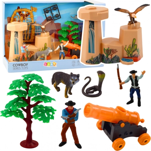 Set cowboy de vest cu figurine